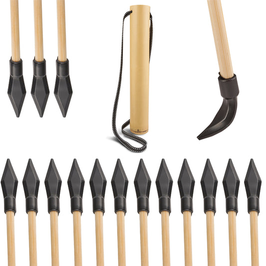 15 Ersatz-Pfeile für Abowllon Holz Pfeil und Bogen Set mit Köcher