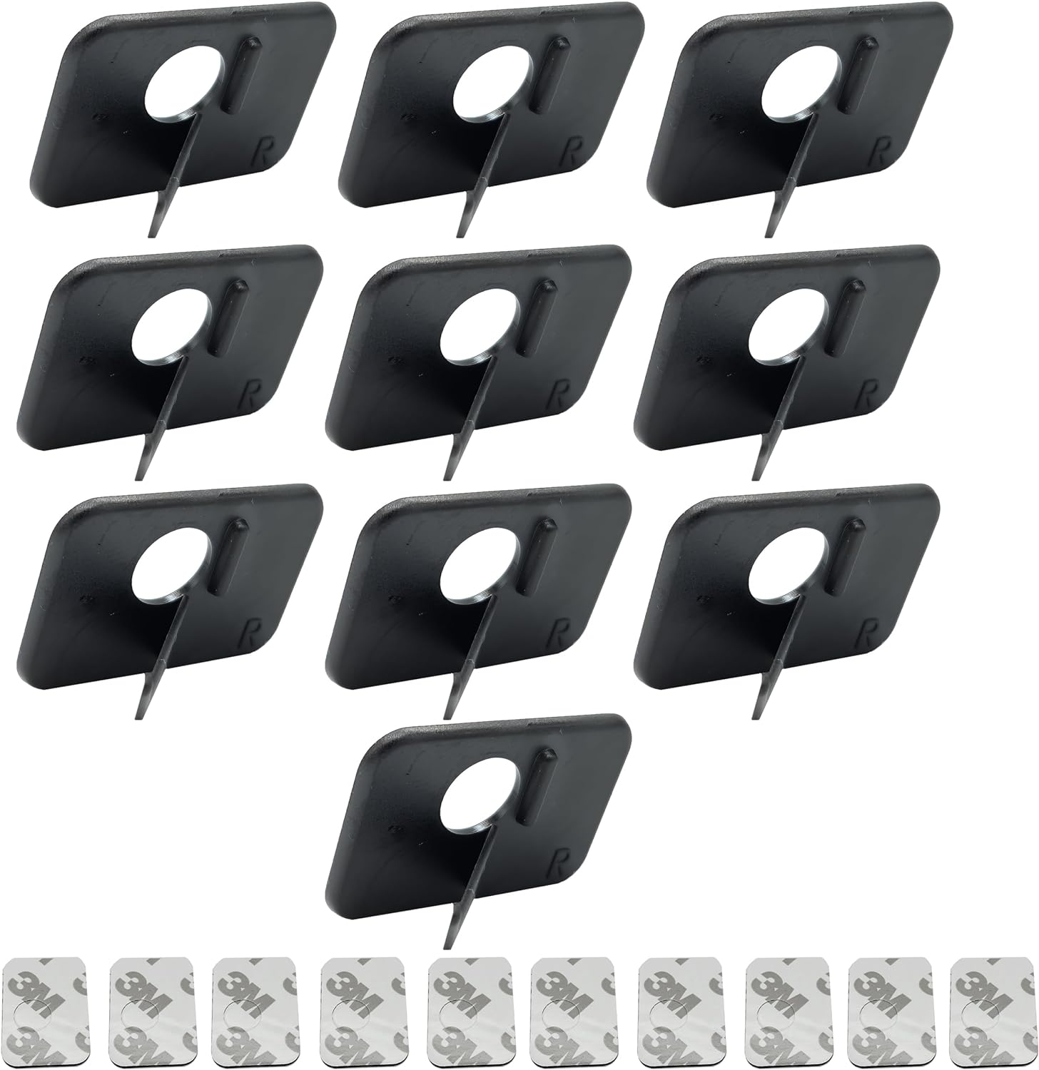 Ersatz Pfeil-Auflage 10er Set für Rechts oder Links Händer mit Klebe-Streifen - Abowllon