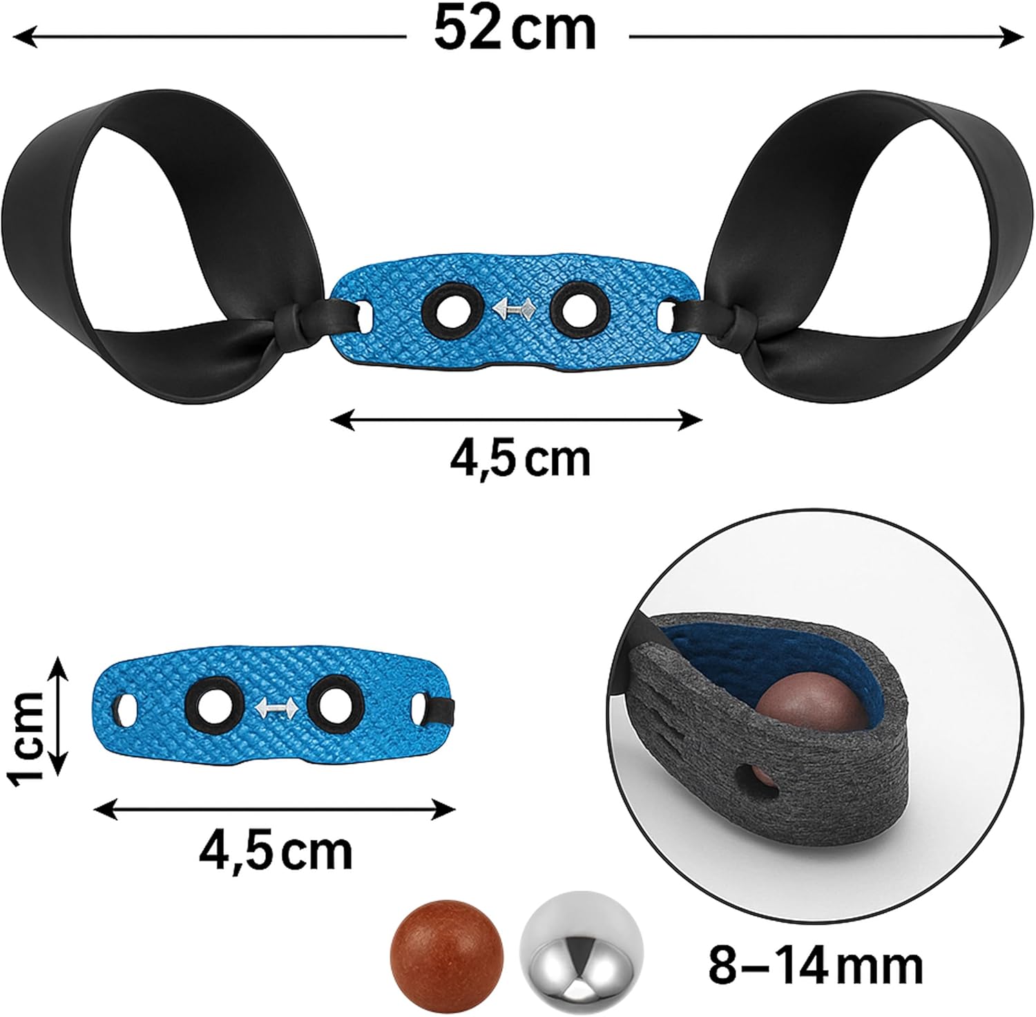 Abowllon® Ersatz-Gummibänder für Steinschleudern Flachgummis in Schwarz – Extra stark & langlebig – Kompatibel mit vielen Zwillen – Premium Latexband mit großer Pouch (3 Set)