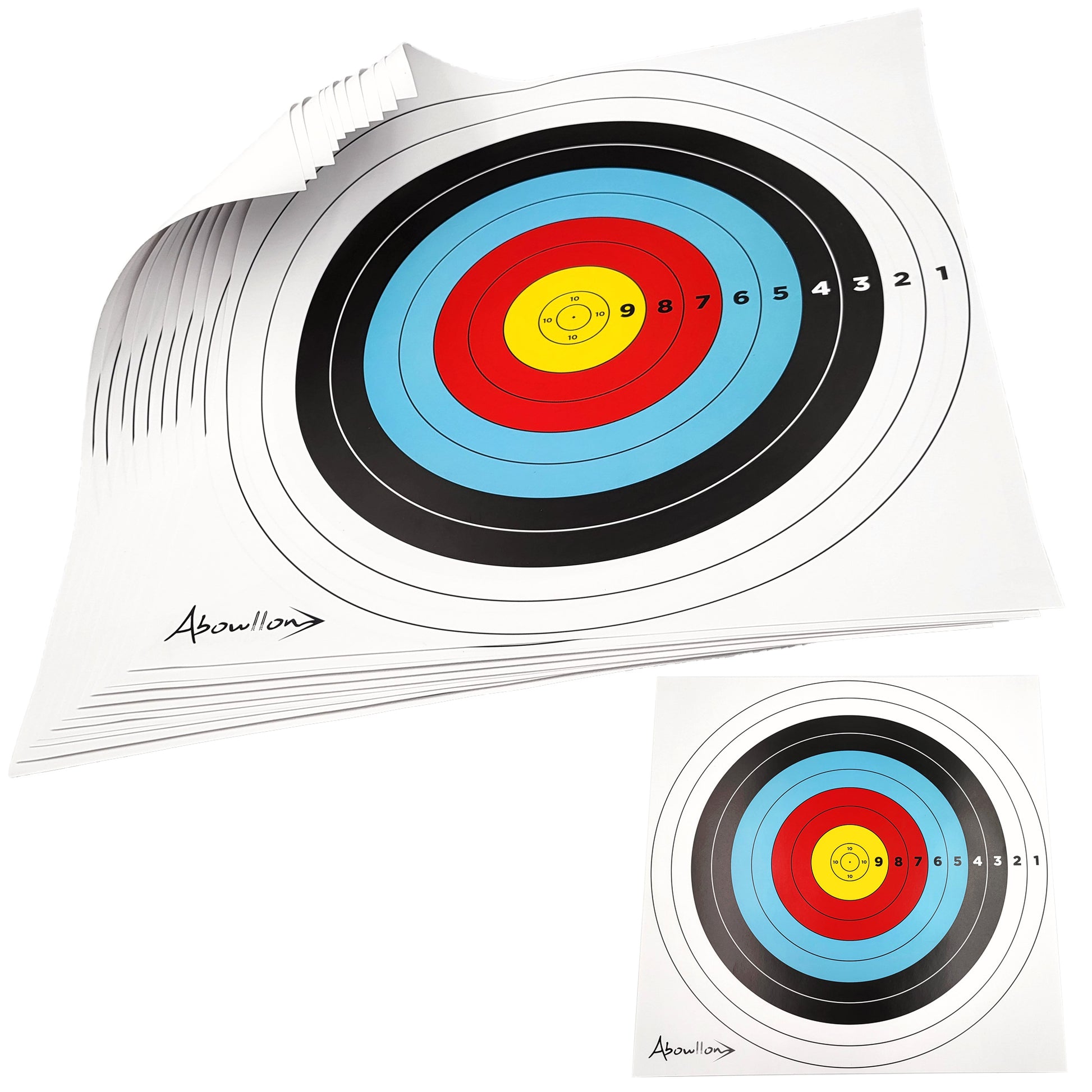 Premium 135 g/m² Papier Zielscheibe Bogenschießen Bogen Zielscheibe - Abowllon
