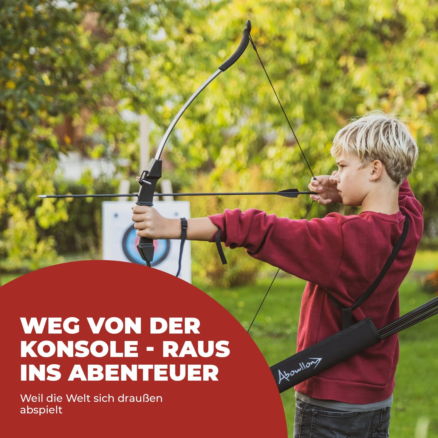 Pfeil und Bogen Kinder Sportbogen - Abowllon