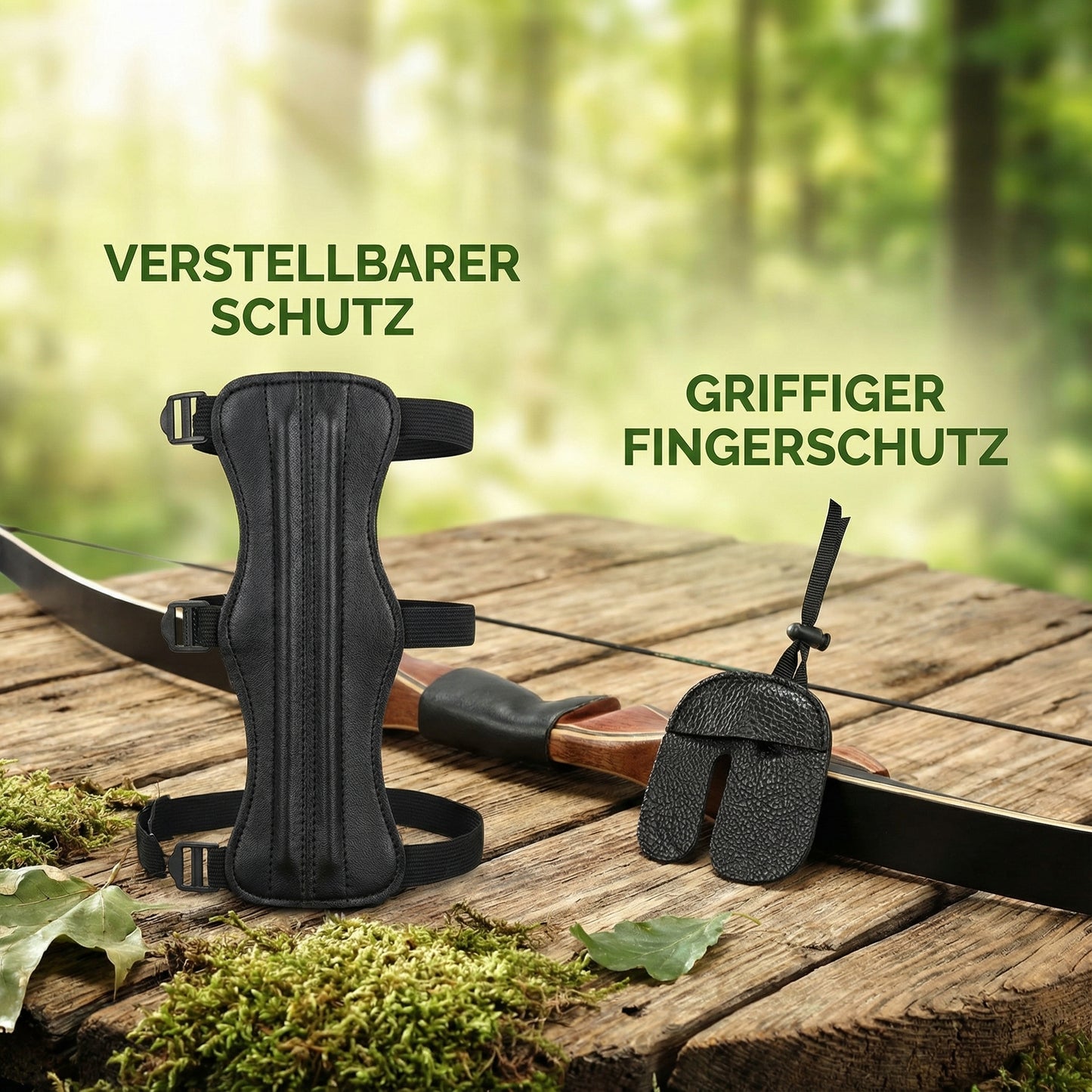 Kinder Bogensport Schutz-Set – Armschutz & Fingerschutz