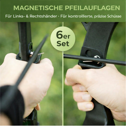 Magnetische Pfeilauflagen – 6er Set | Selbstklebend & Präzise