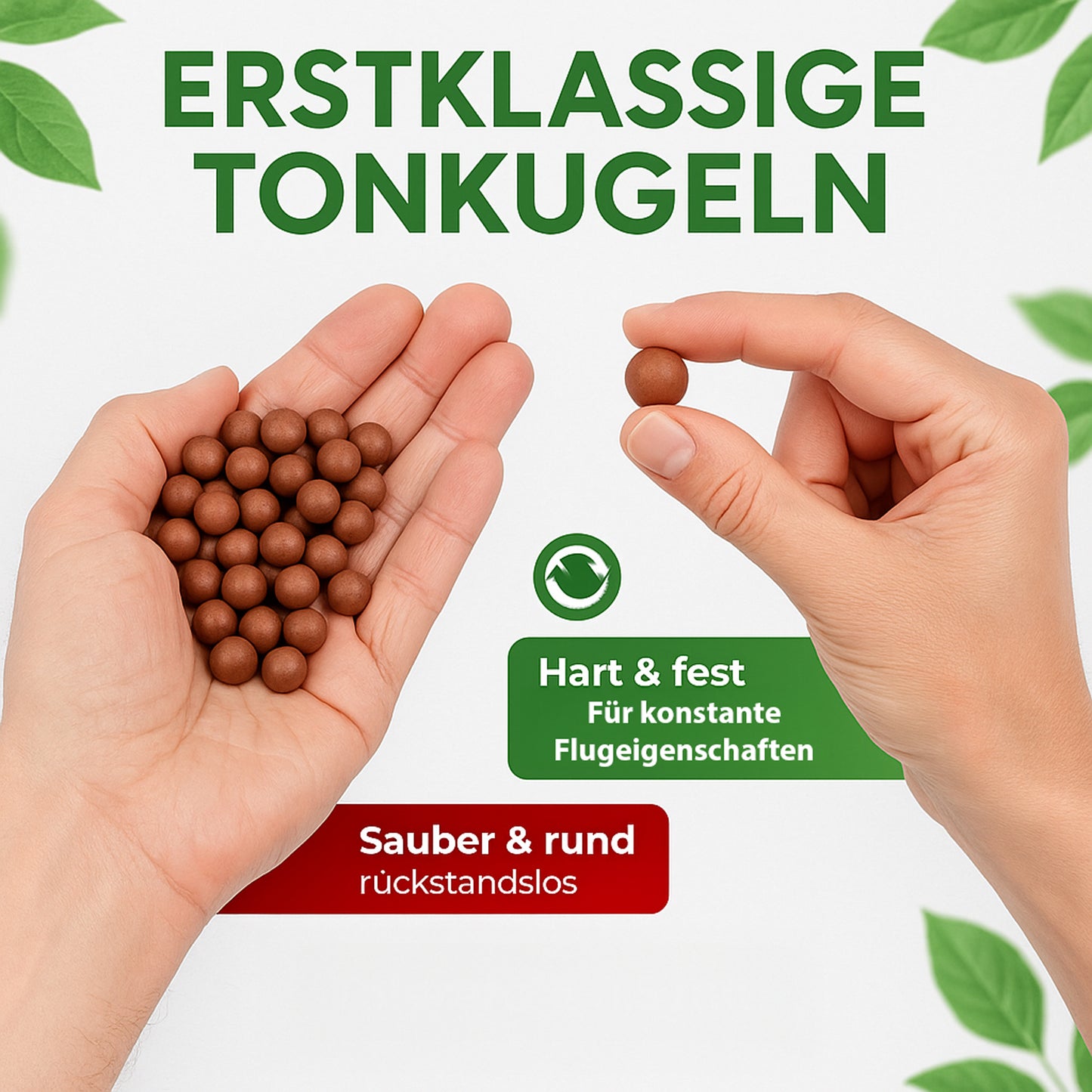 Steinschleuder Tonkugeln | Biologisch Abbaubar | 8,5mm Schleudermunition