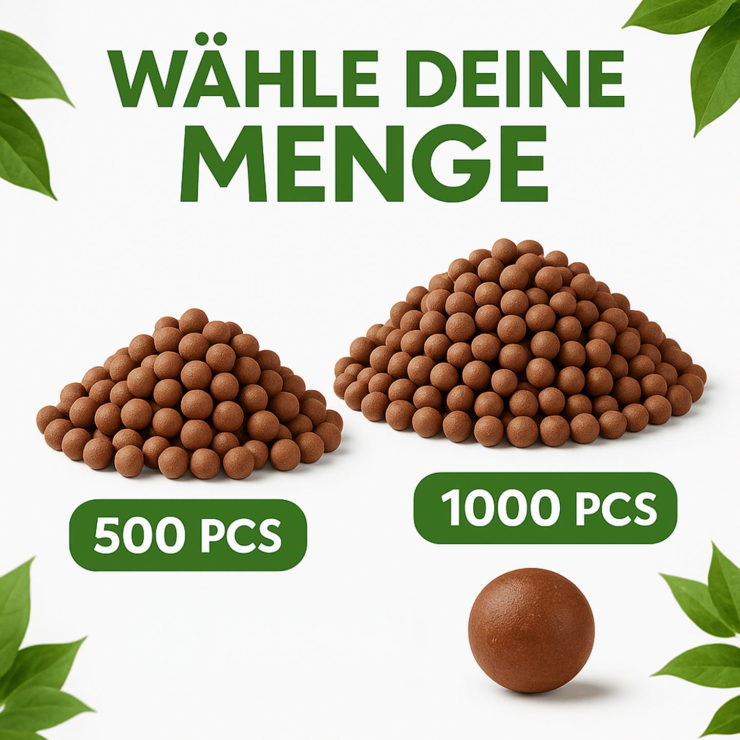 Steinschleuder Tonkugeln | Biologisch Abbaubar | 8,5mm Schleudermunition