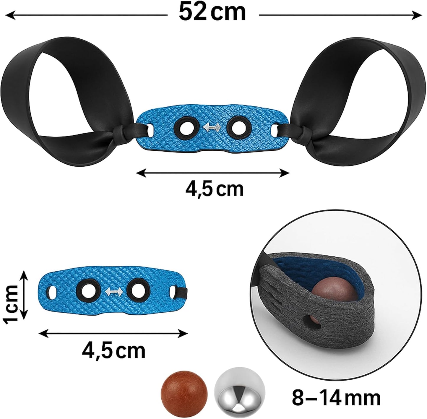 Abowllon® Ersatz-Gummibänder für Steinschleudern Flachgummis in Schwarz – Extra stark & langlebig – Kompatibel mit vielen Zwillen – Premium Latexband mit großer Pouch (3 Set)