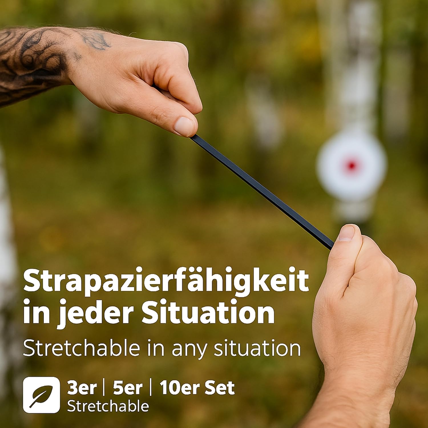 Abowllon® Ersatz-Gummibänder für Steinschleudern Flachgummis in Schwarz – Extra stark & langlebig – Kompatibel mit vielen Zwillen – Premium Latexband mit großer Pouch (3 Set)