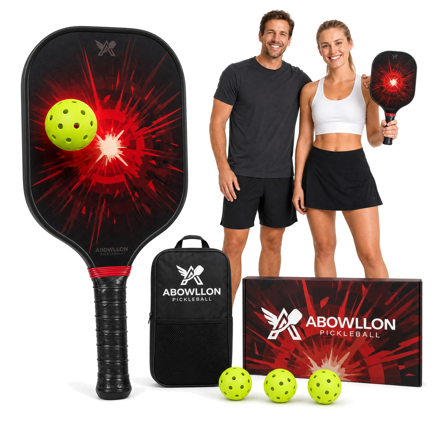 Abowllon Pickleball Schläger im Einsatz