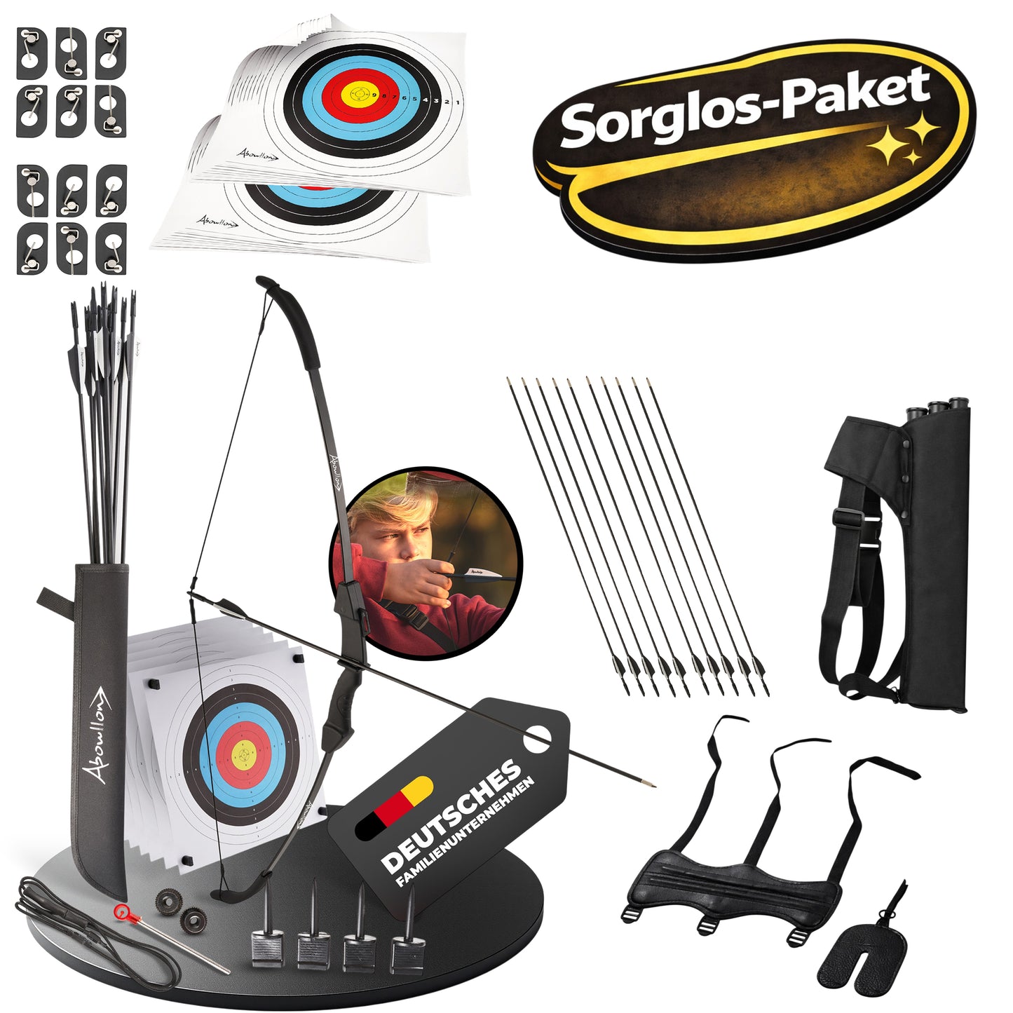 Pfeil und Bogen Kinder Sportbogen Set