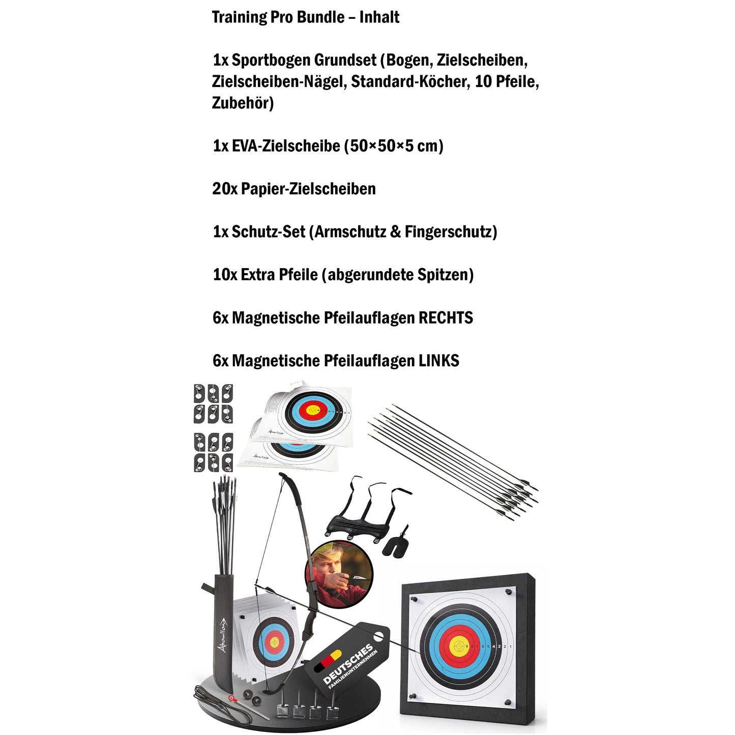 Pfeil und Bogen Kinder Sportbogen Set