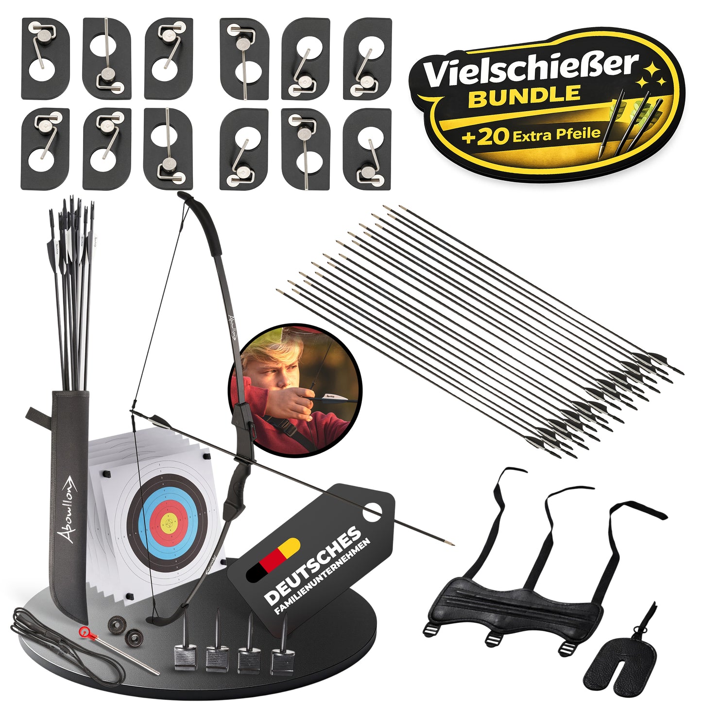 Pfeil und Bogen Kinder Sportbogen Set